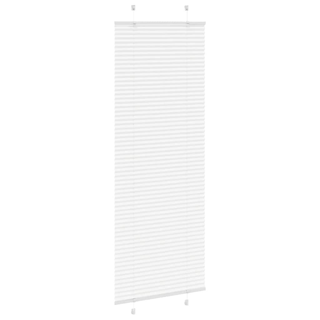 Branco plissada cega 75x200 cm largura tecido 74,4 cm poliéster