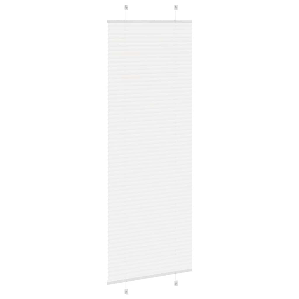 Branco plissada cega 75x200 cm largura tecido 74,4 cm poliéster