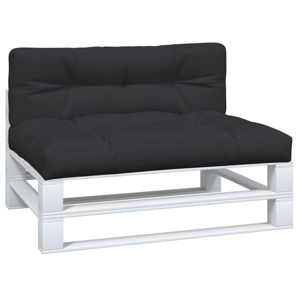 Almofadões de paletes 2 pcs tecido preto