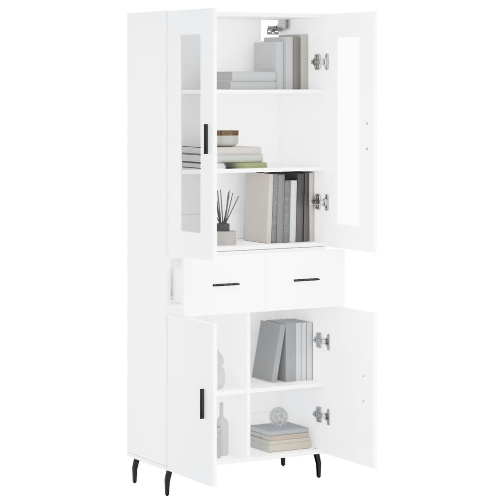 Armário alto 69,5x34x180 cm derivados de madeira branco