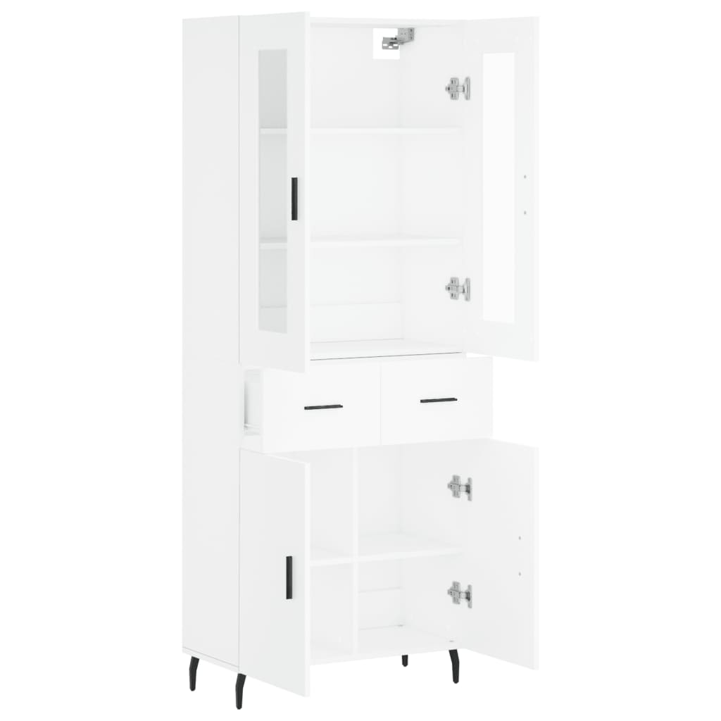 Armário alto 69,5x34x180 cm derivados de madeira branco