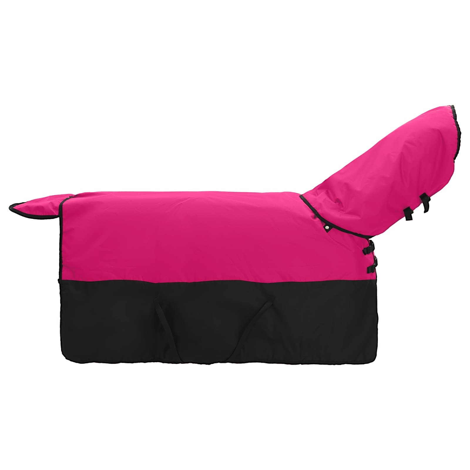 Cobertor de cavalo rosa e preto 75 cm poliéster