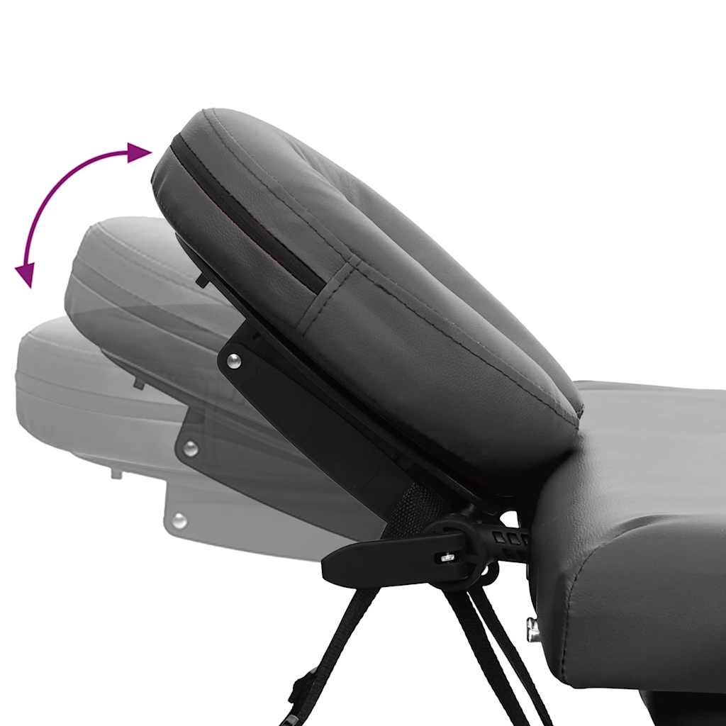 Mesa massagens c/ 4 zonas estrutura alumínio 186x68cm antracite