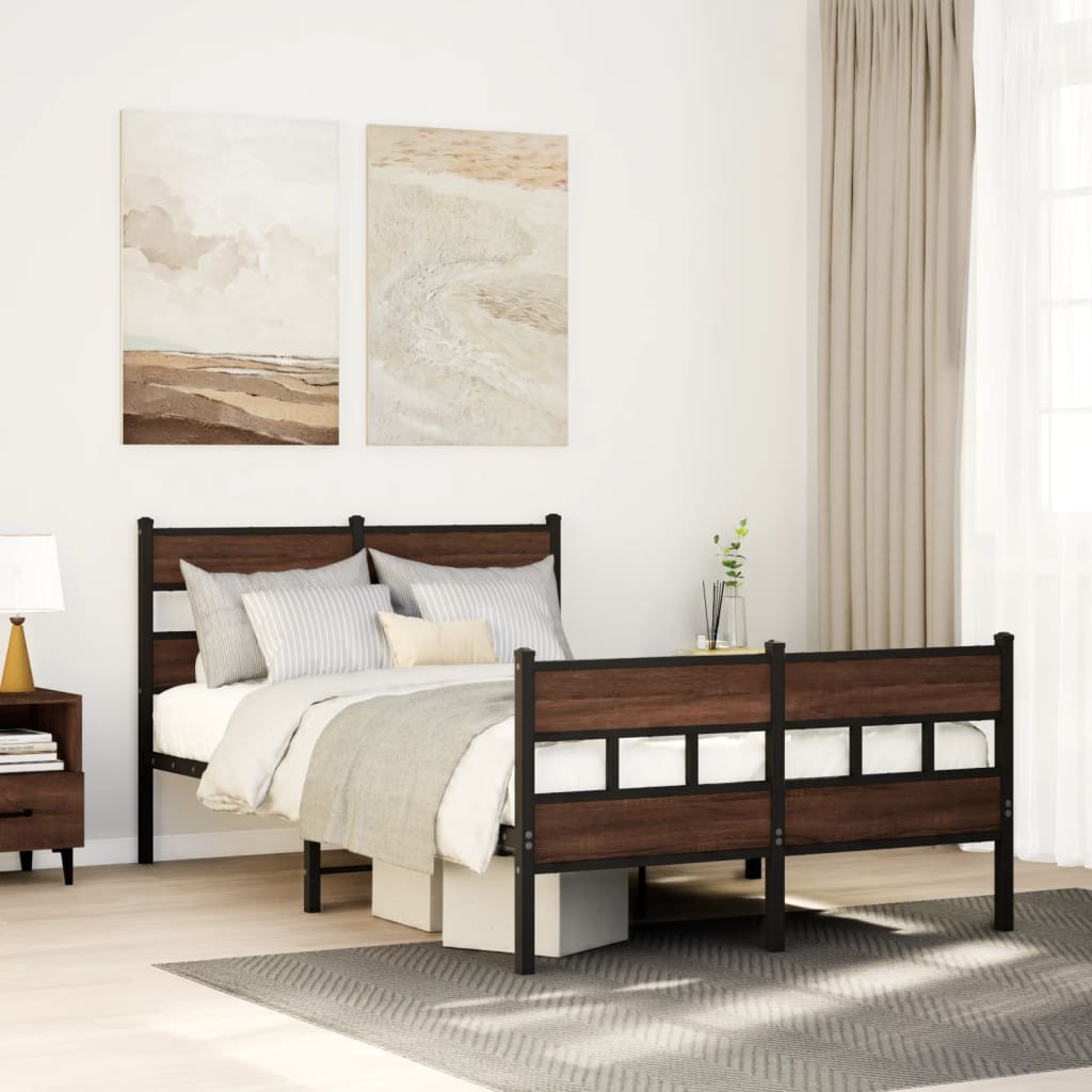 Cama sem colchão com cabeceira e pés 120x200 cm