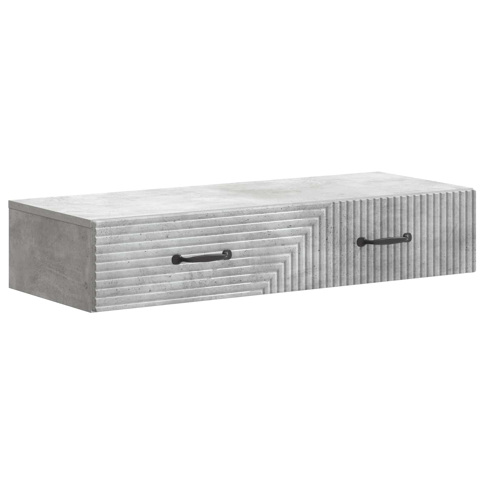 Mesa lateral de parede cinzento cimento 87,5 x 34,5 x 17 cm