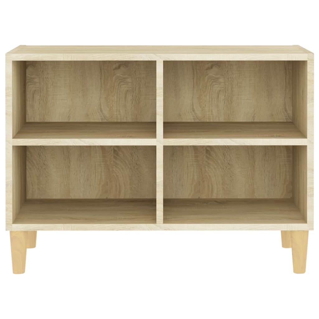 Móvel de TV com pernas de madeira 69,5x30x50 cm carvalho sonoma