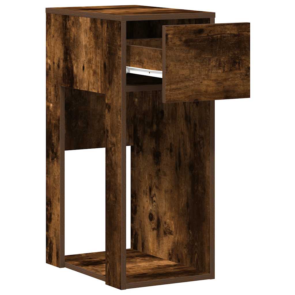 Suporte torre computador com gaveta 30x44x74 cm carvalho fumado