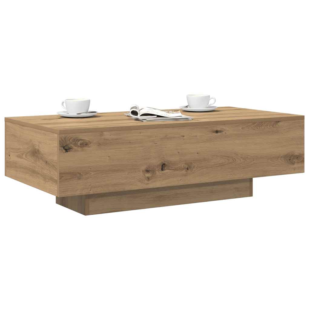 Mesa centro 100x49,5x31 cm derivados madeira carvalho artisiano