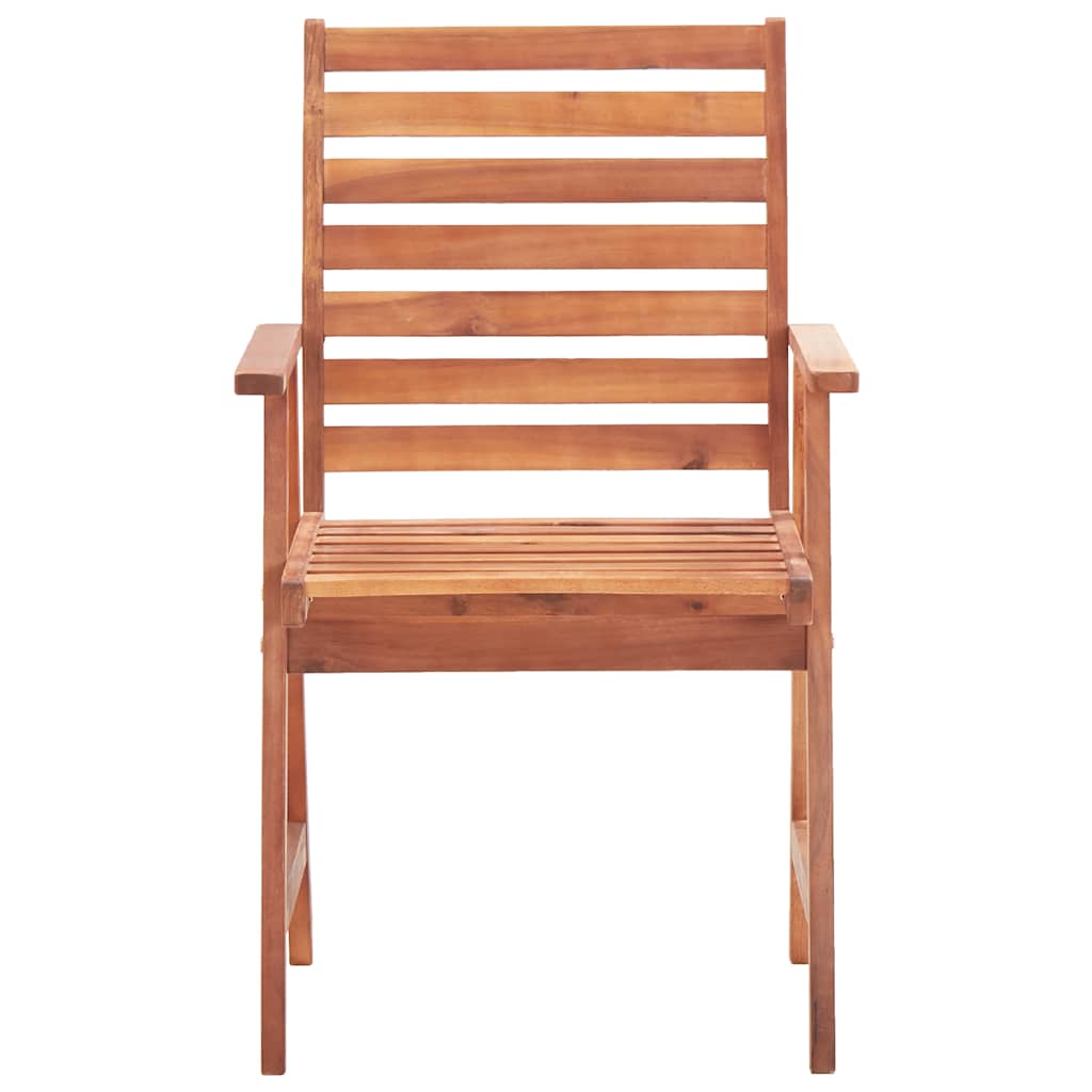 Cadeiras de jantar p/ jardim 2 pcs c/ almofadões acácia maciça