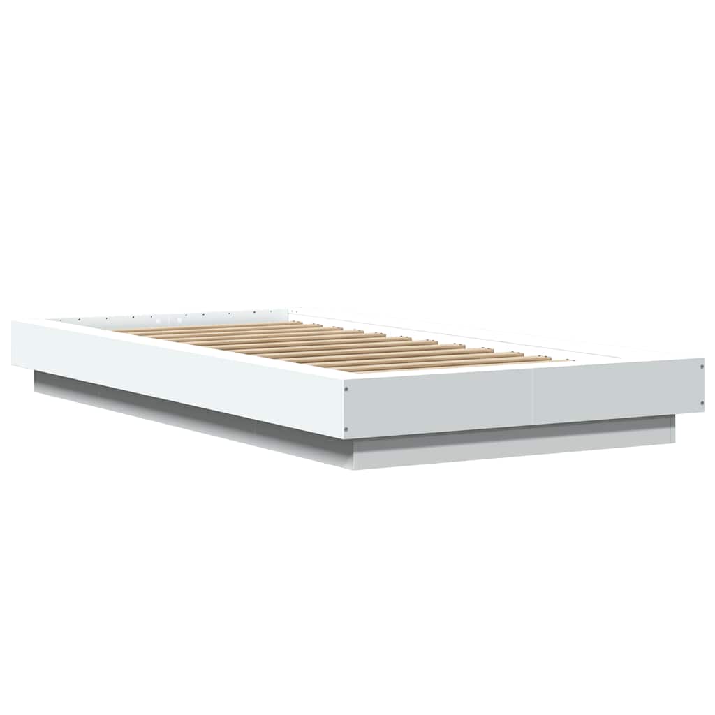 Estrutura de cama 100x200 cm derivados de madeira branco