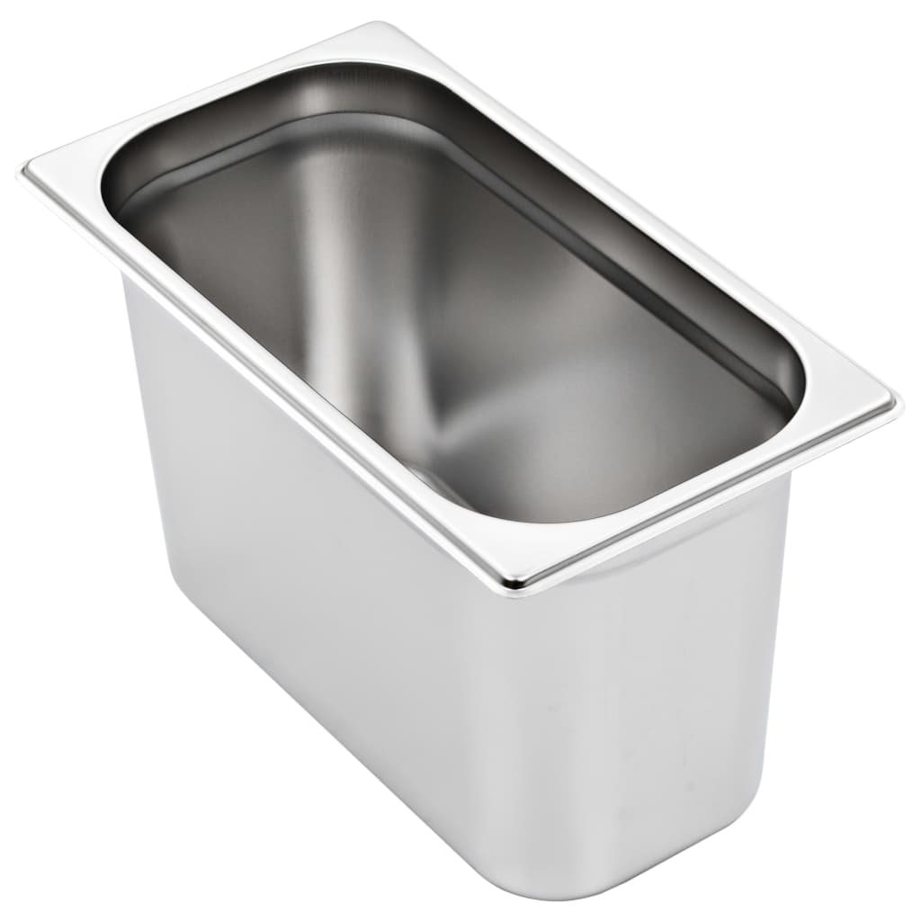 Recipientes gastronorm 4 pcs gn 1/3 200 mm aço inoxidável