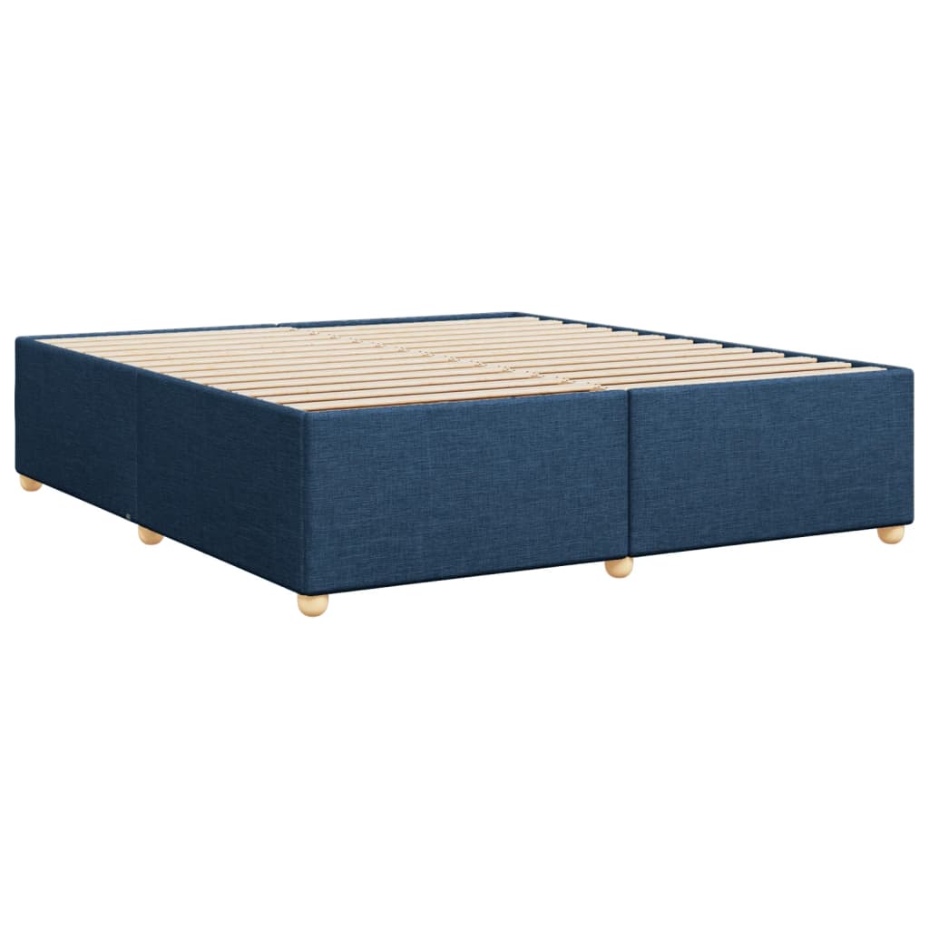 Estrutura de cama sem colchão 180x200 cm tecido azul