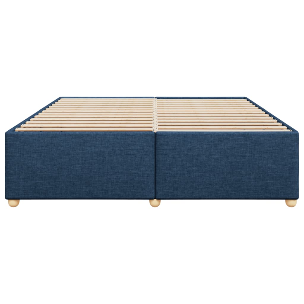 Estrutura de cama sem colchão 180x200 cm tecido azul