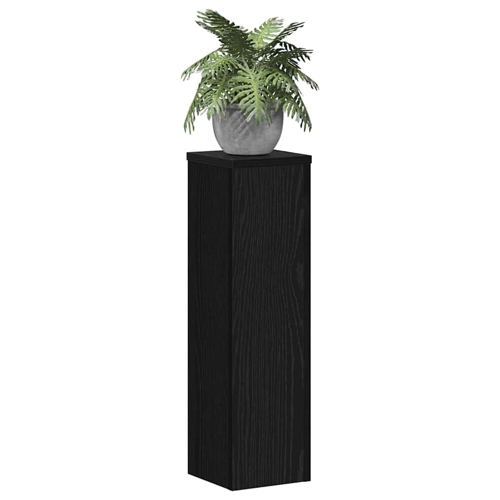 Suporte para plantas 2 unid. carvalho preto 17 x 17 x 60 cm