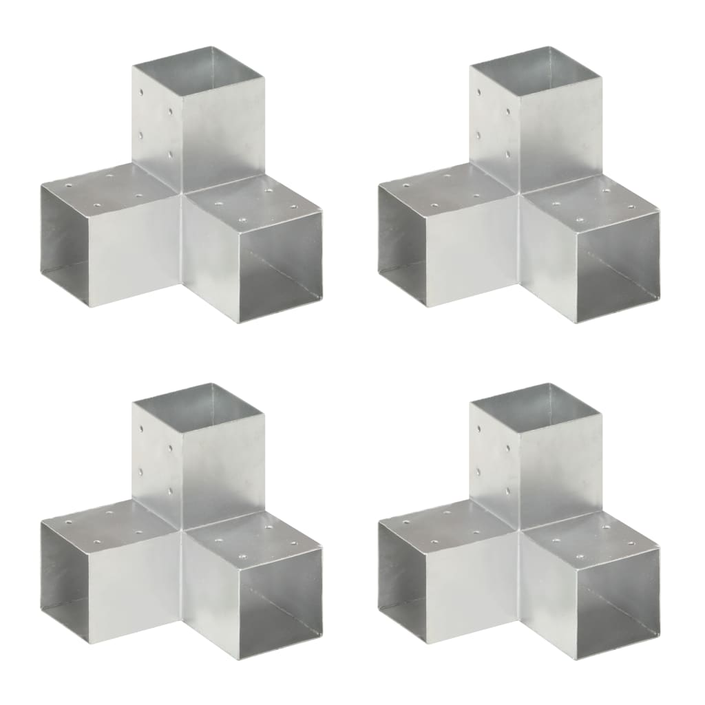 Bases para poste em forma de y 4 pcs 91x91 mm metal galvanizado