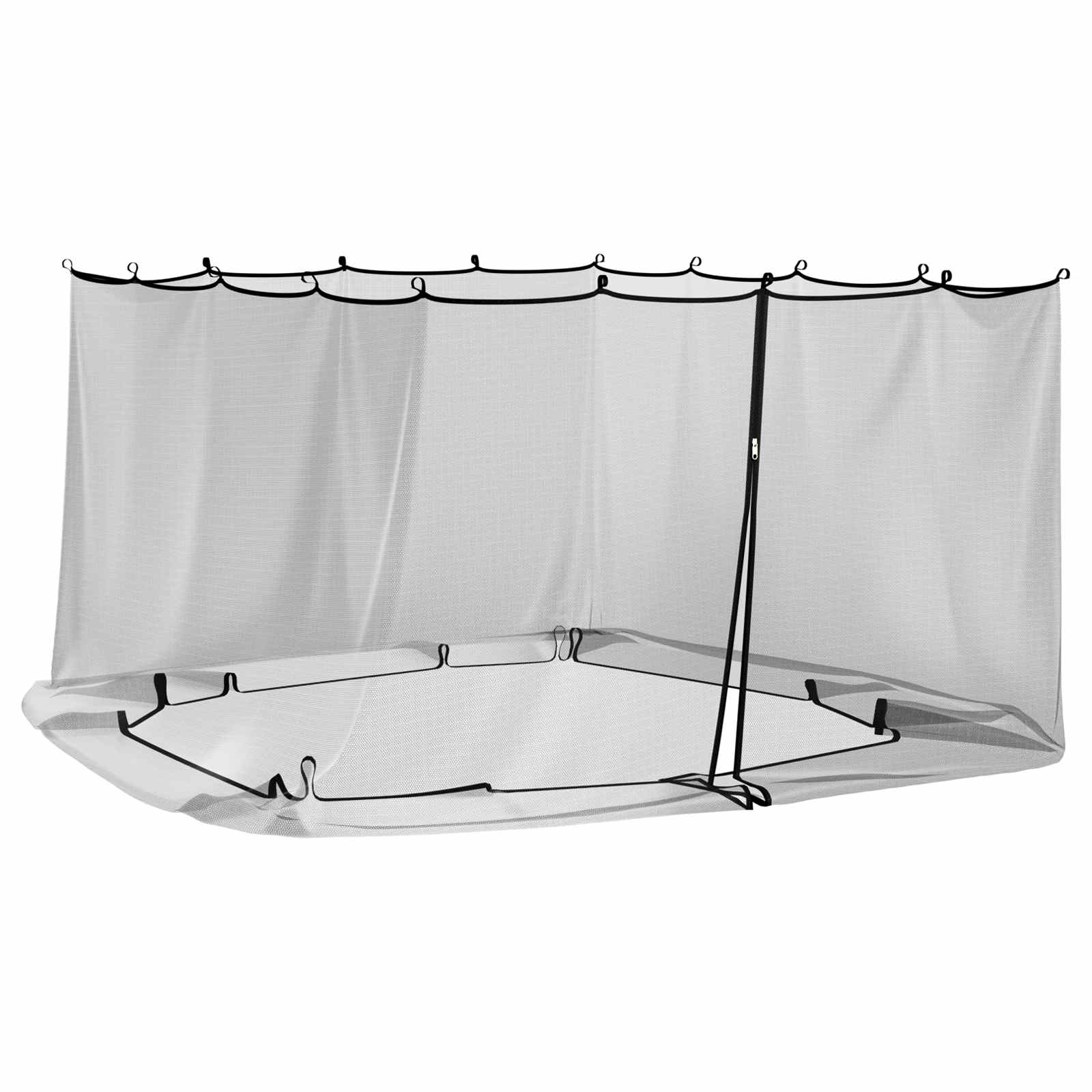 Rede mosquiteira para gazebo 220 mesh preto 3,6 x 3 x 2 m