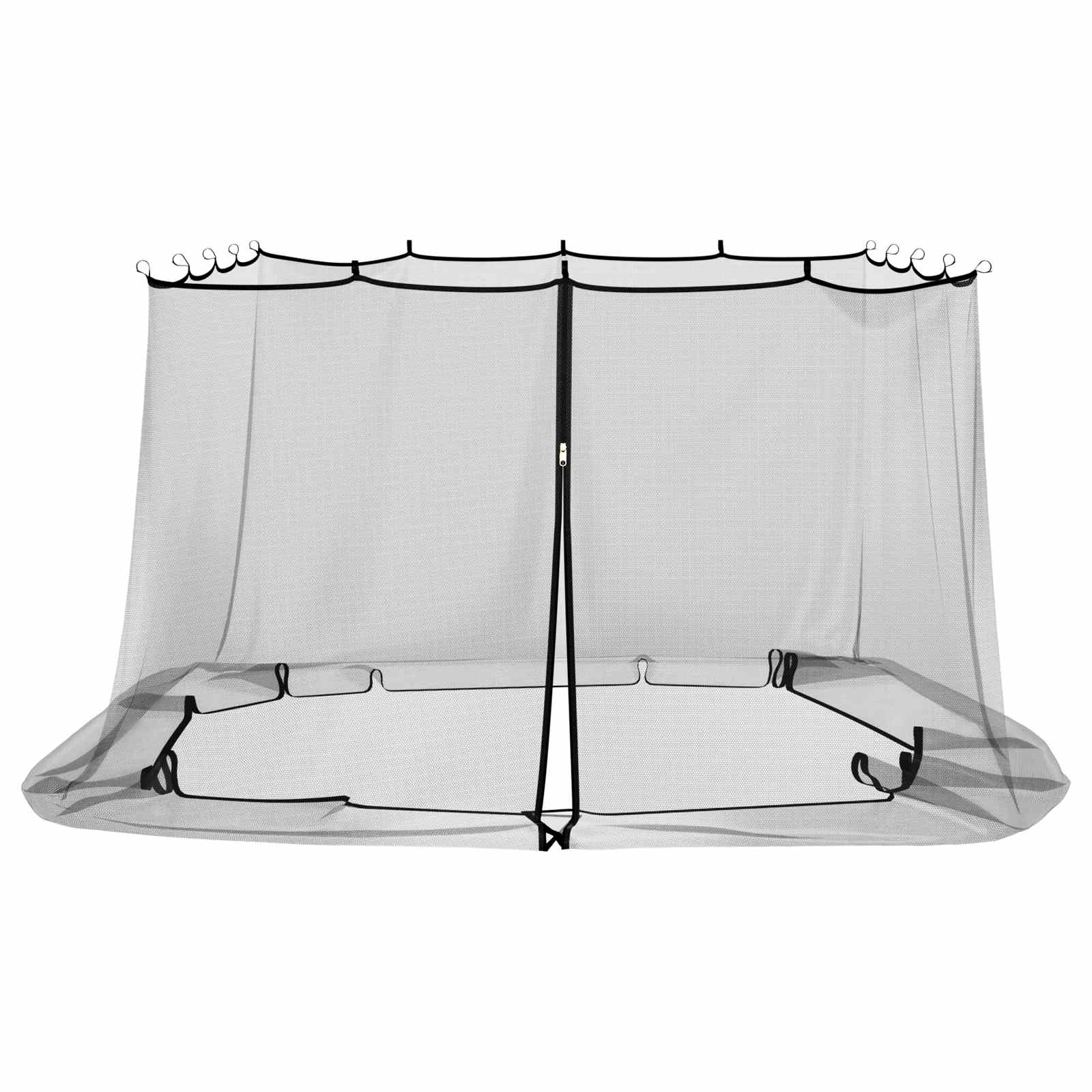 Rede mosquiteira para gazebo 220 mesh preto 3,6 x 3 x 2 m