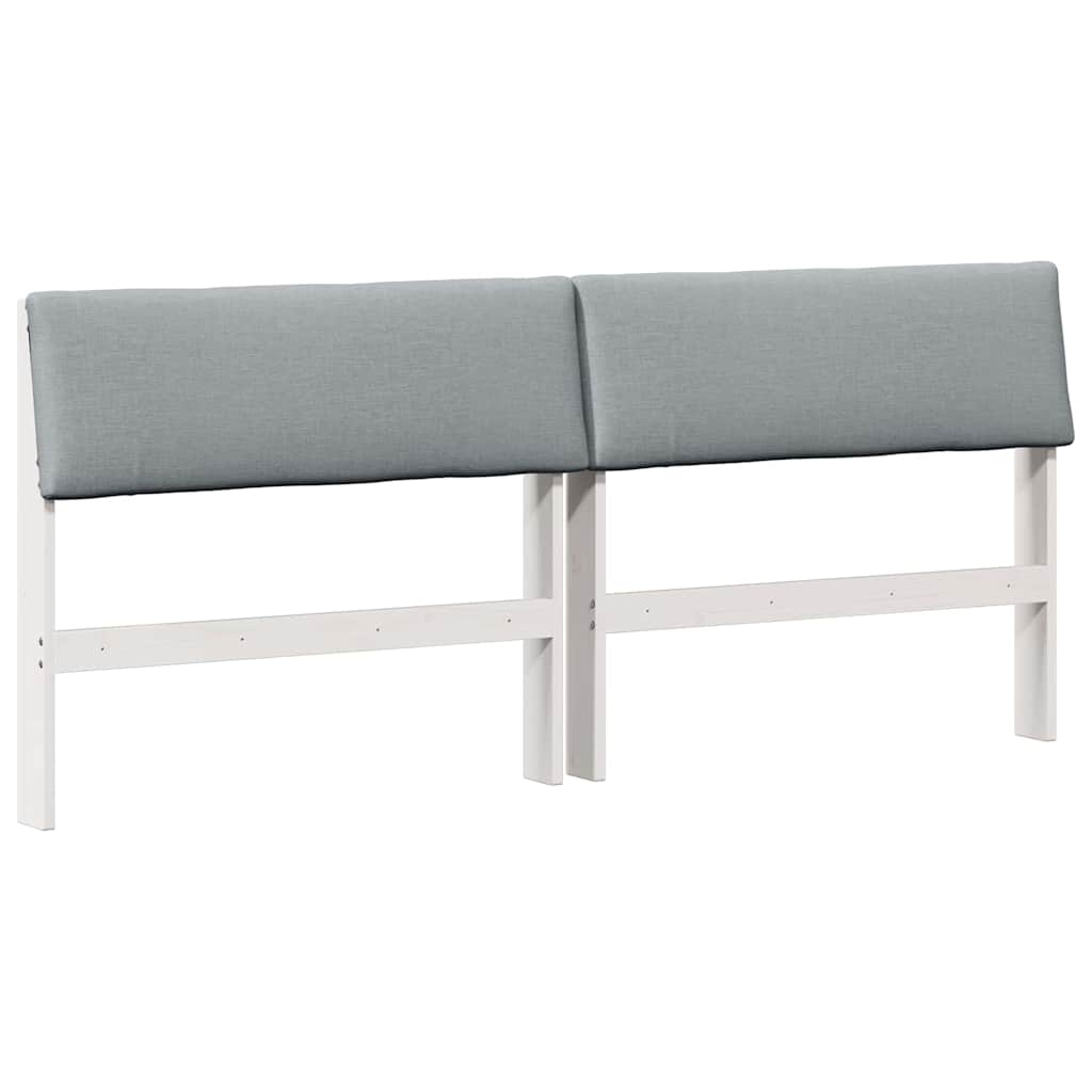 Cabeceira estofada cinzento-claro 200 cm