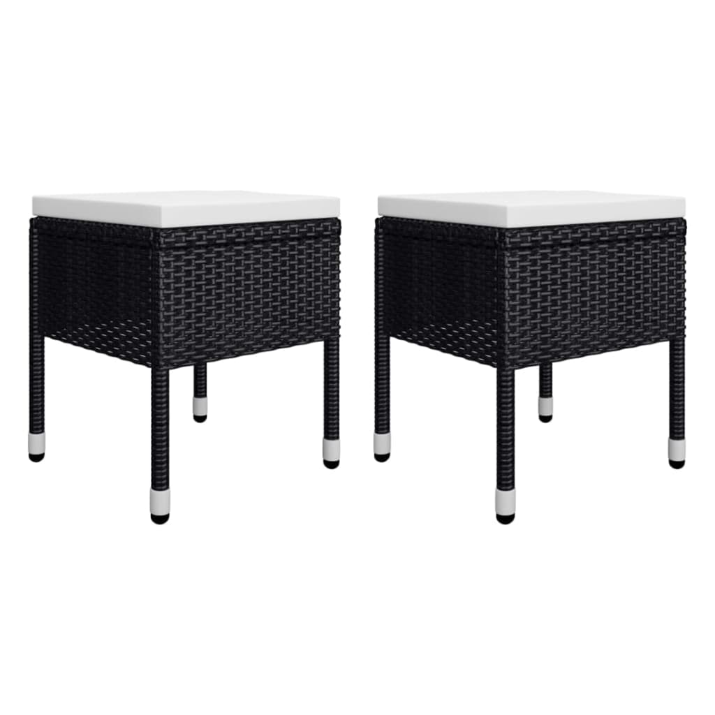 5 Pcs conjunto de jantar para jardim preto