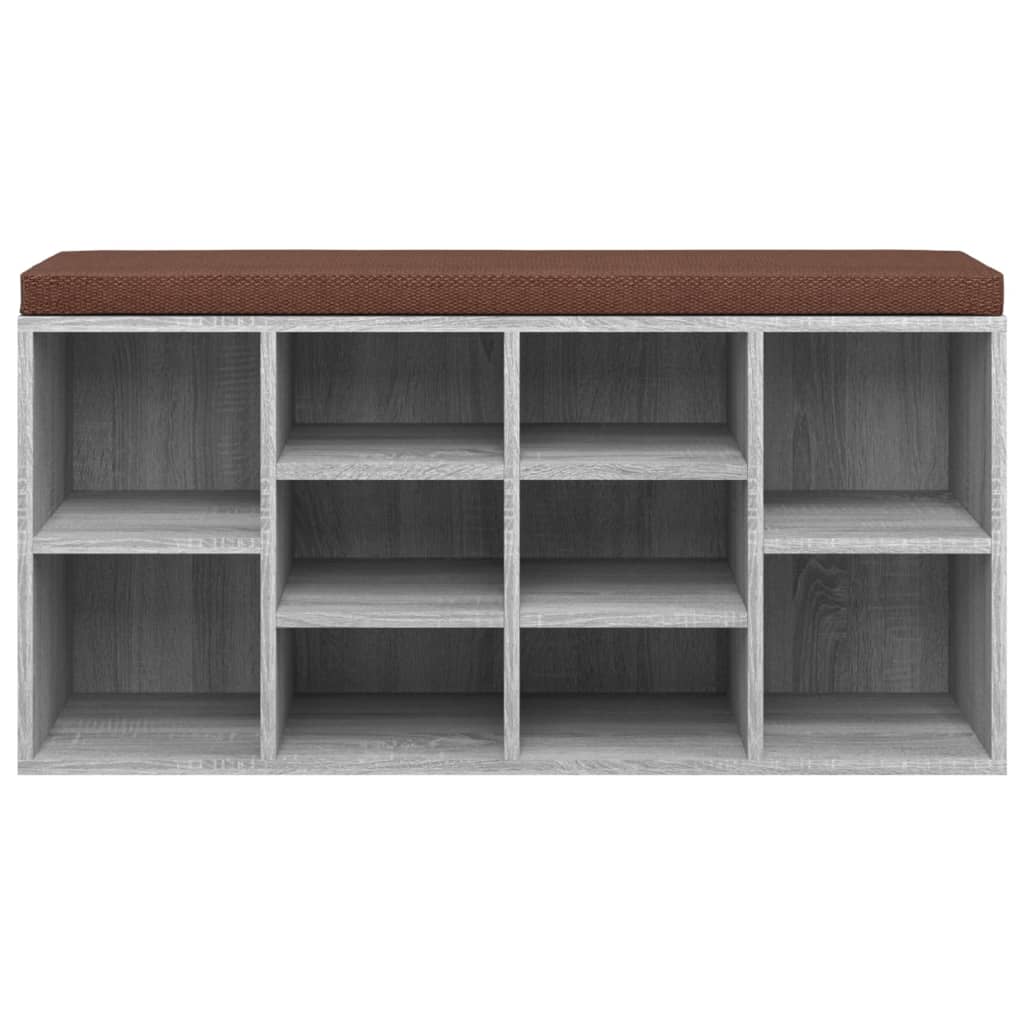 Banco sapateira 103x30x48 cm derivados madeira cinzento sonoma