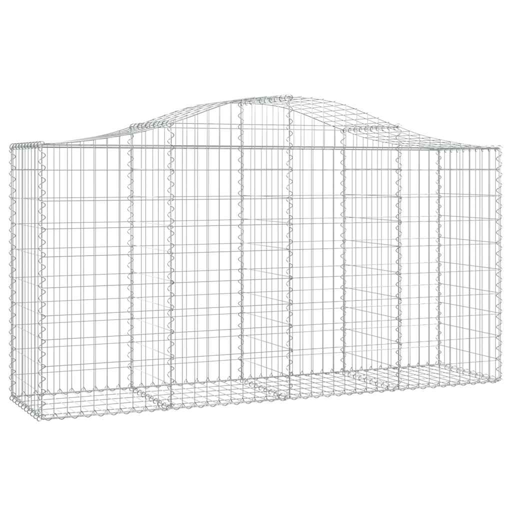 Cestos gabião arqueados 8pcs 200x50x100/120cm ferro galvanizado