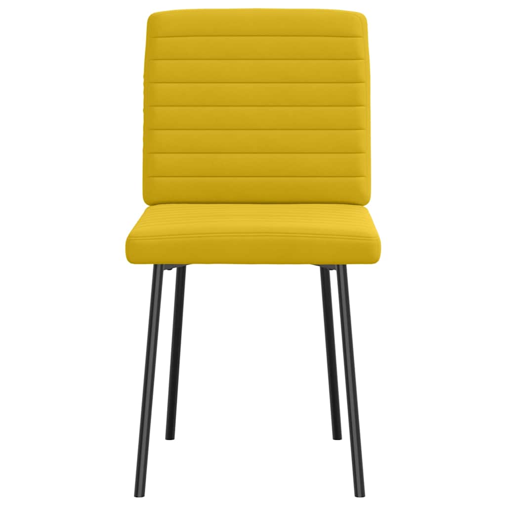 Cadeiras de jantar 4 pcs veludo amarelo