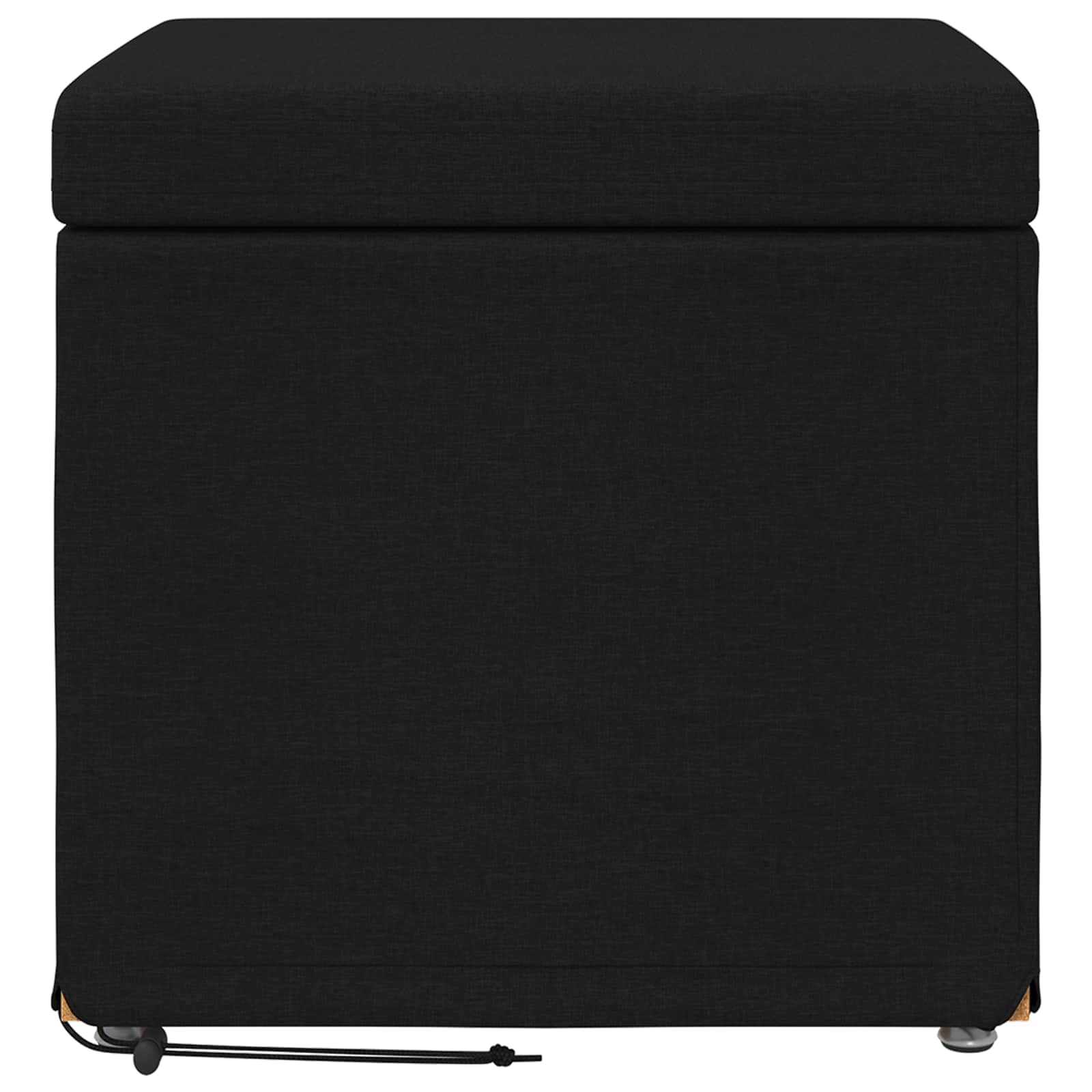 Banqueta preto 41 x 41 x 40 cm tecido e madeira engenharia