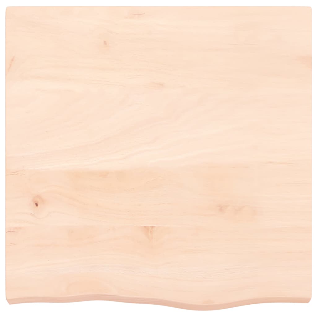 Tampo de mesa 60x60x(2-6) cm carvalho maciço não tratado