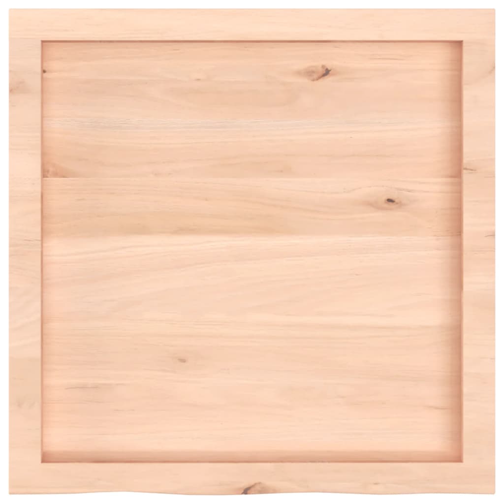 Tampo de mesa 60x60x(2-6) cm carvalho maciço não tratado