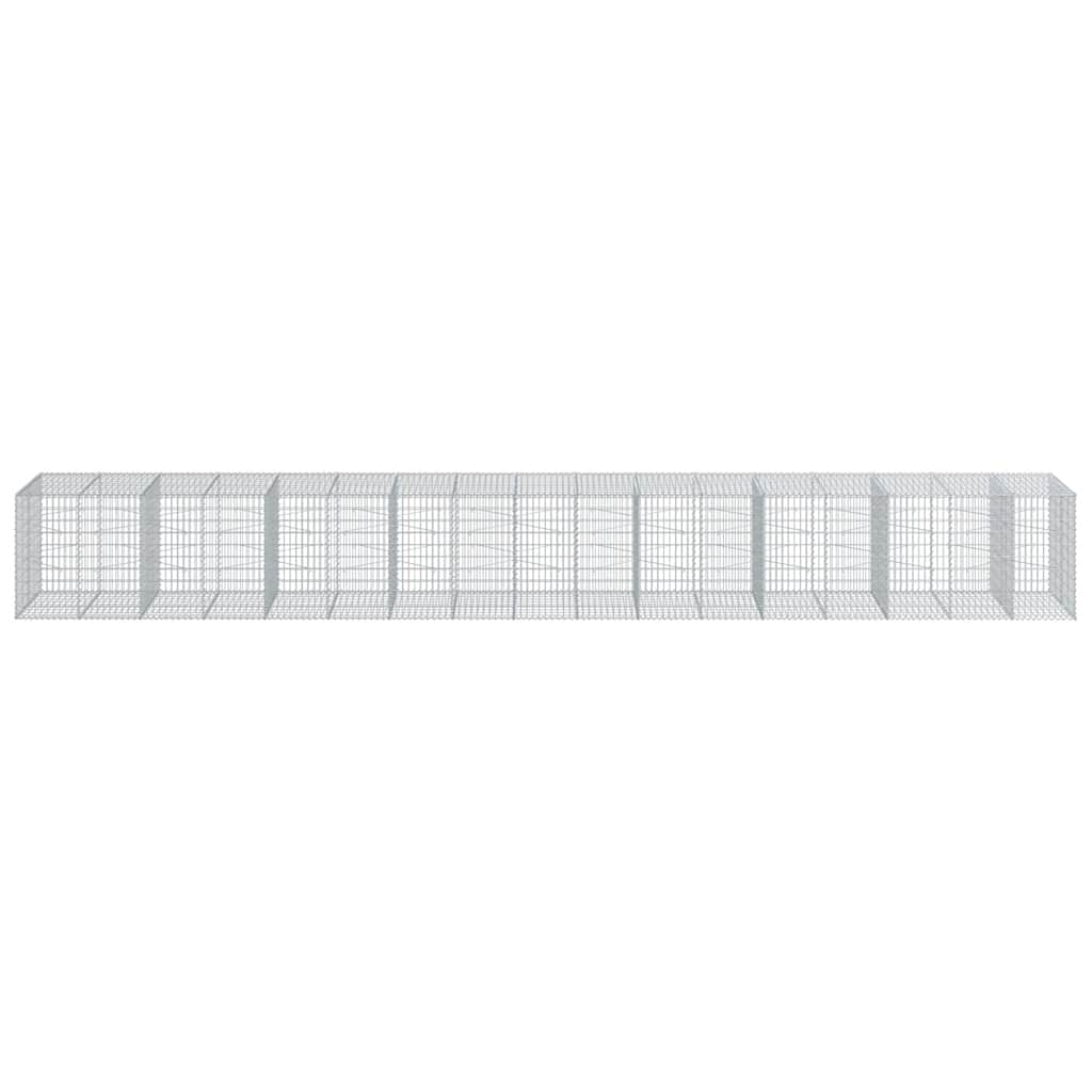 Cesto gabião com cobertura 850x100x100 cm ferro galvanizado