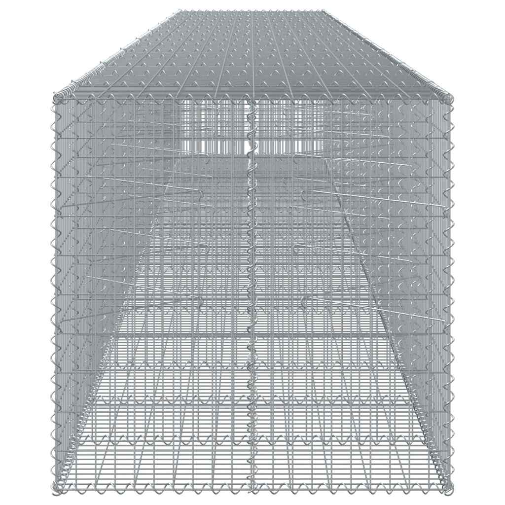 Cesto gabião com cobertura 850x100x100 cm ferro galvanizado