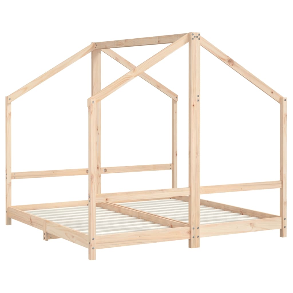 Estrutura de cama infantil 2x(80x160) cm pinho maciço