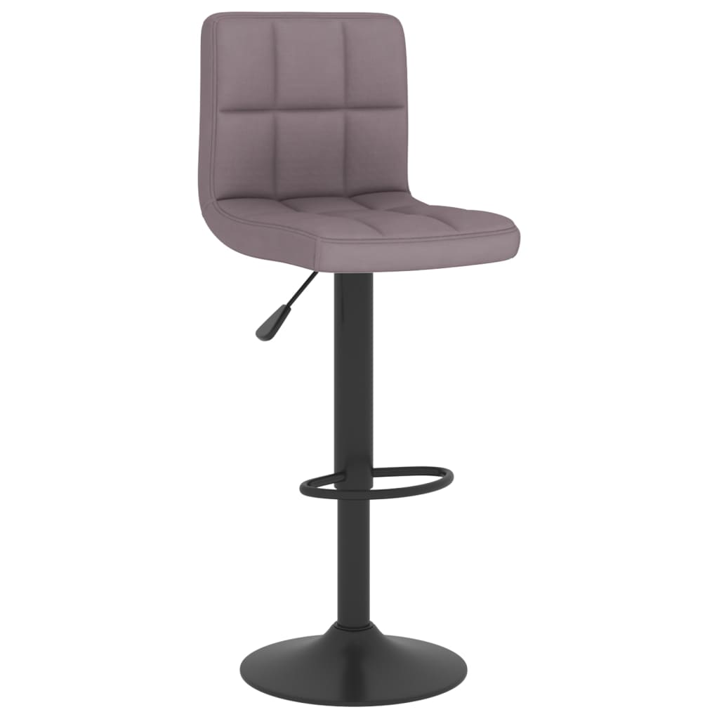 Bancos de bar 2 pcs tecido cinzento-acastanhado