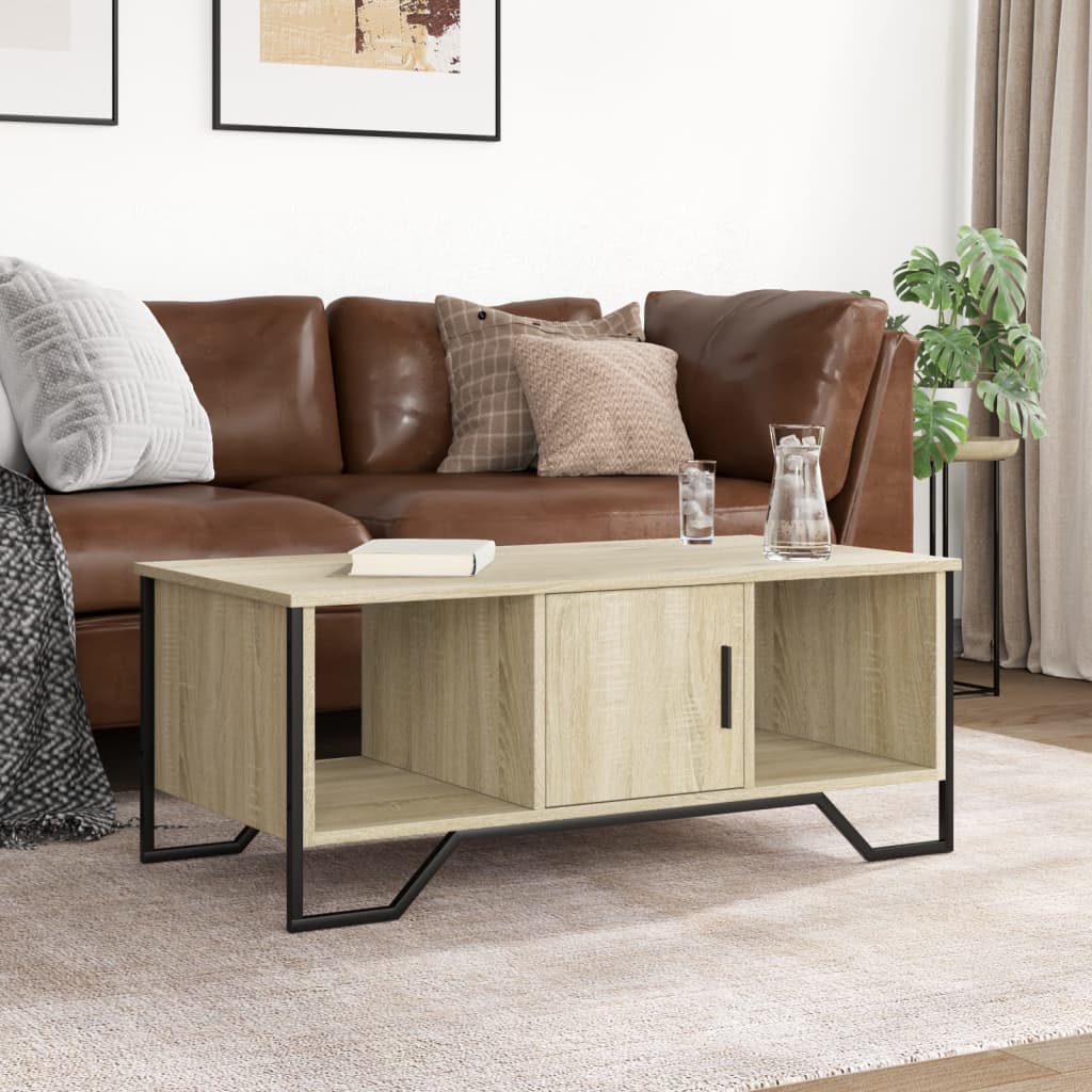 Mesa de centro 100x51x40 cm derivados madeira carvalho sonoma