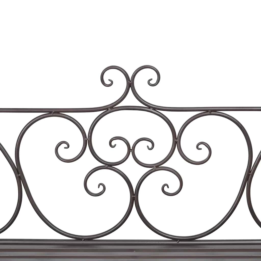 Banco de jardim 132 cm aço antigo castanho