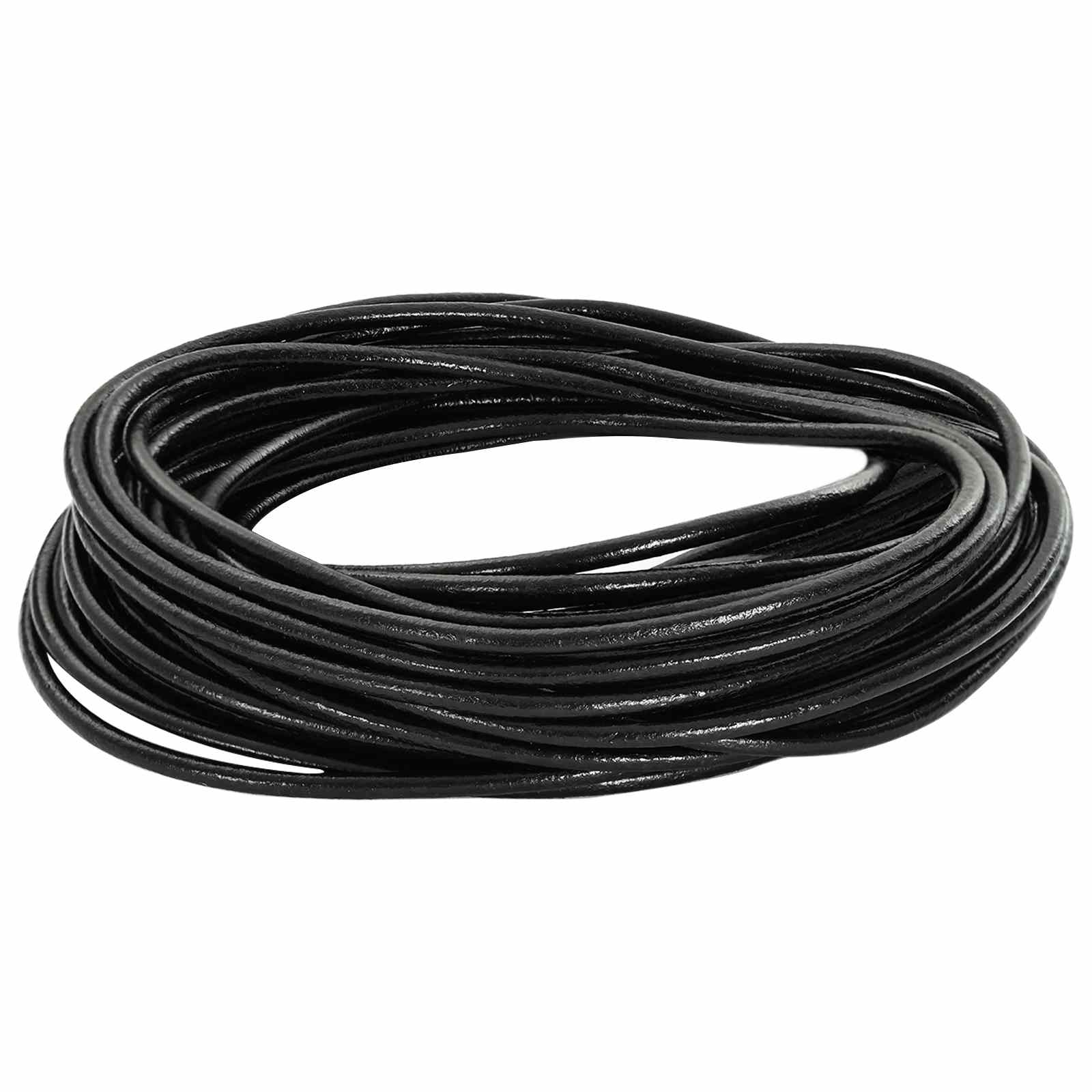 Corda de couro preto ø3 mm x 50 m couro