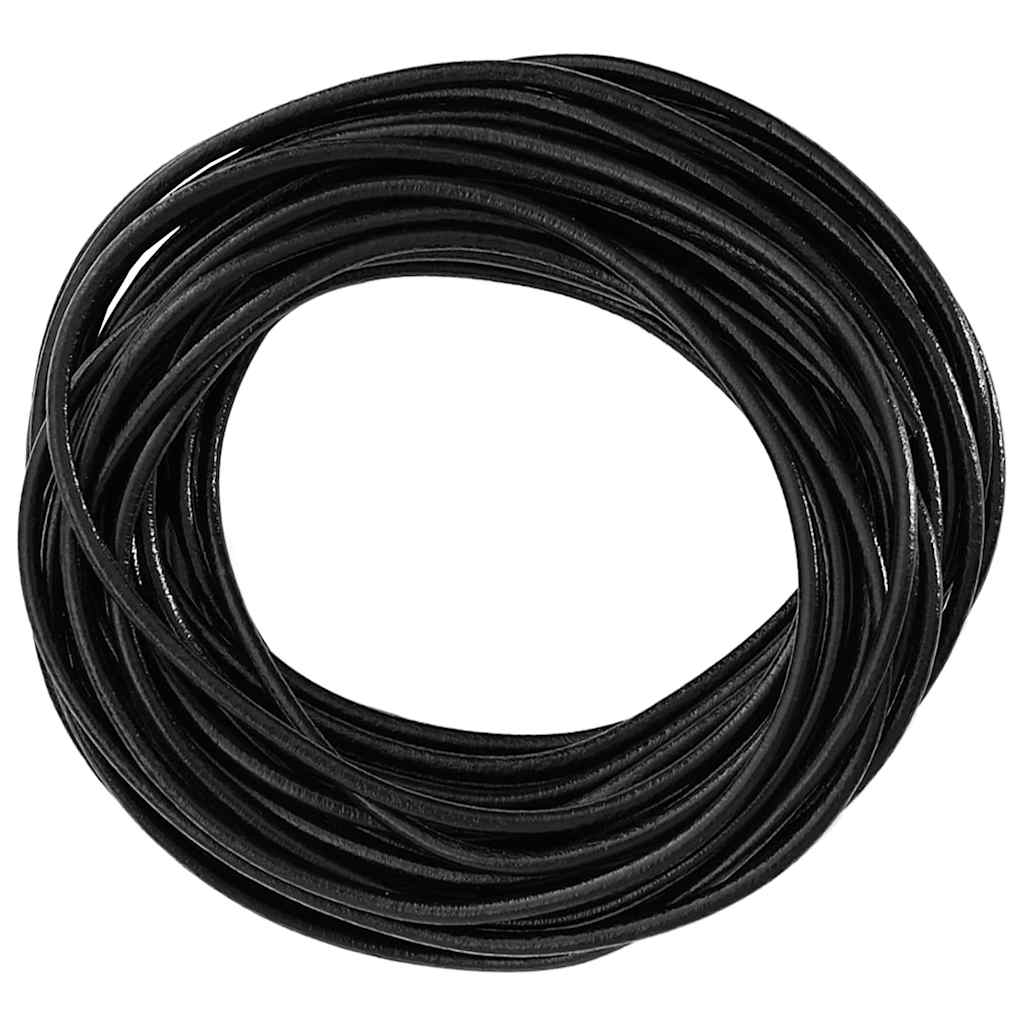 Corda de couro preto ø3 mm x 50 m couro