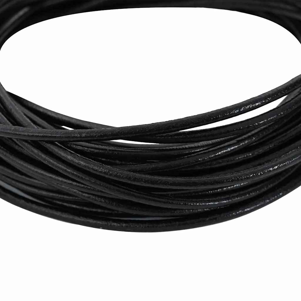 Corda de couro preto ø3 mm x 50 m couro