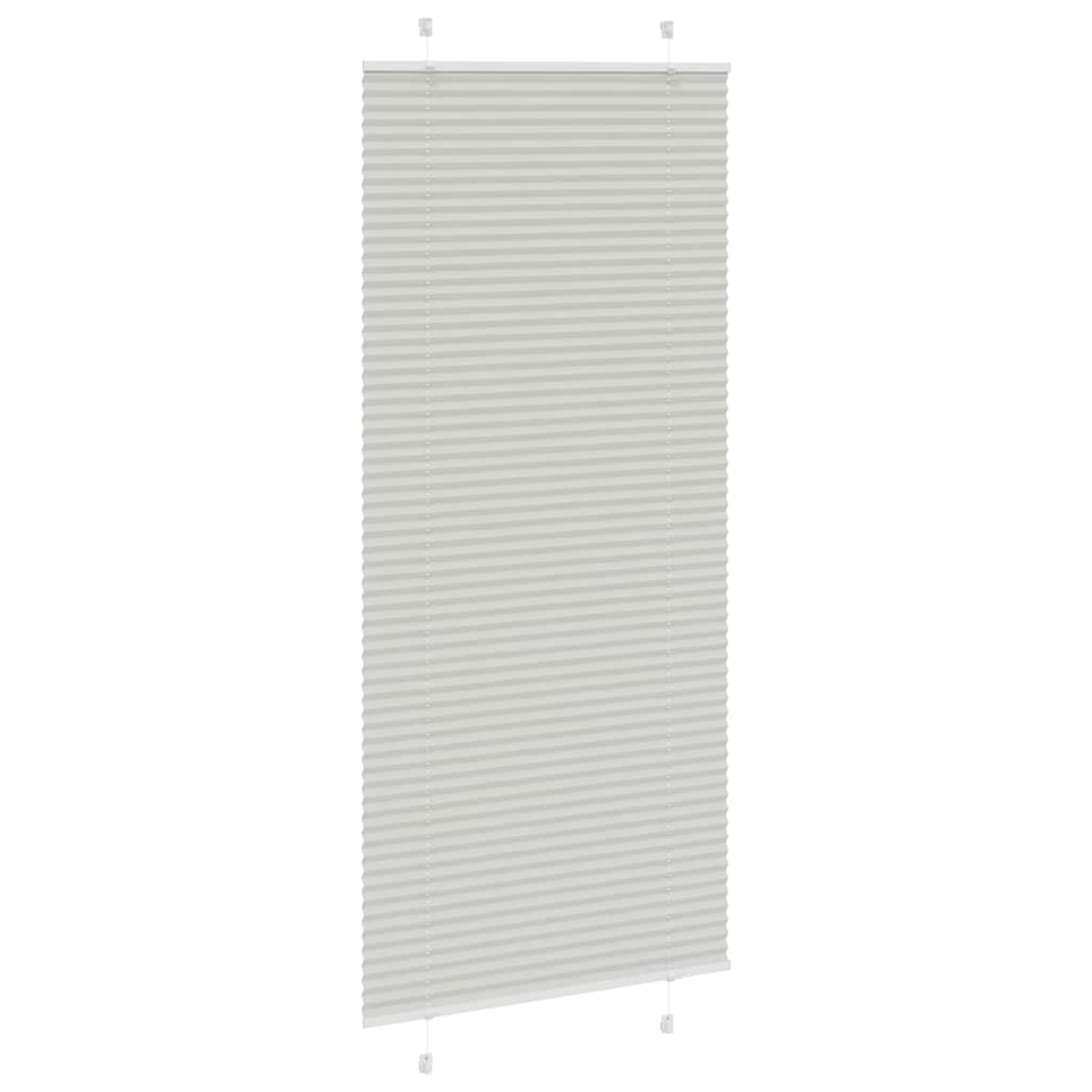 Cinzento luz plissada cega 90x200 cm largura tecido 89,4 cm