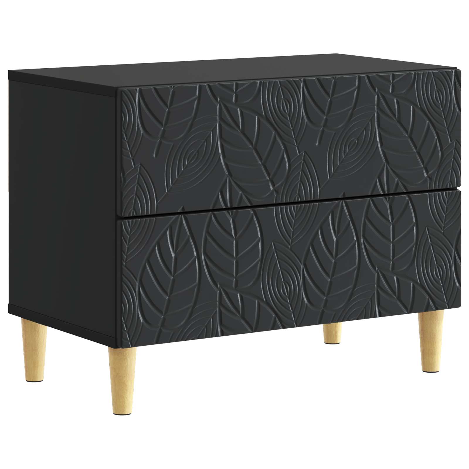 Mesa-de-cabeceira preto 62 x 34,5 x 48 cm derivados de madeira