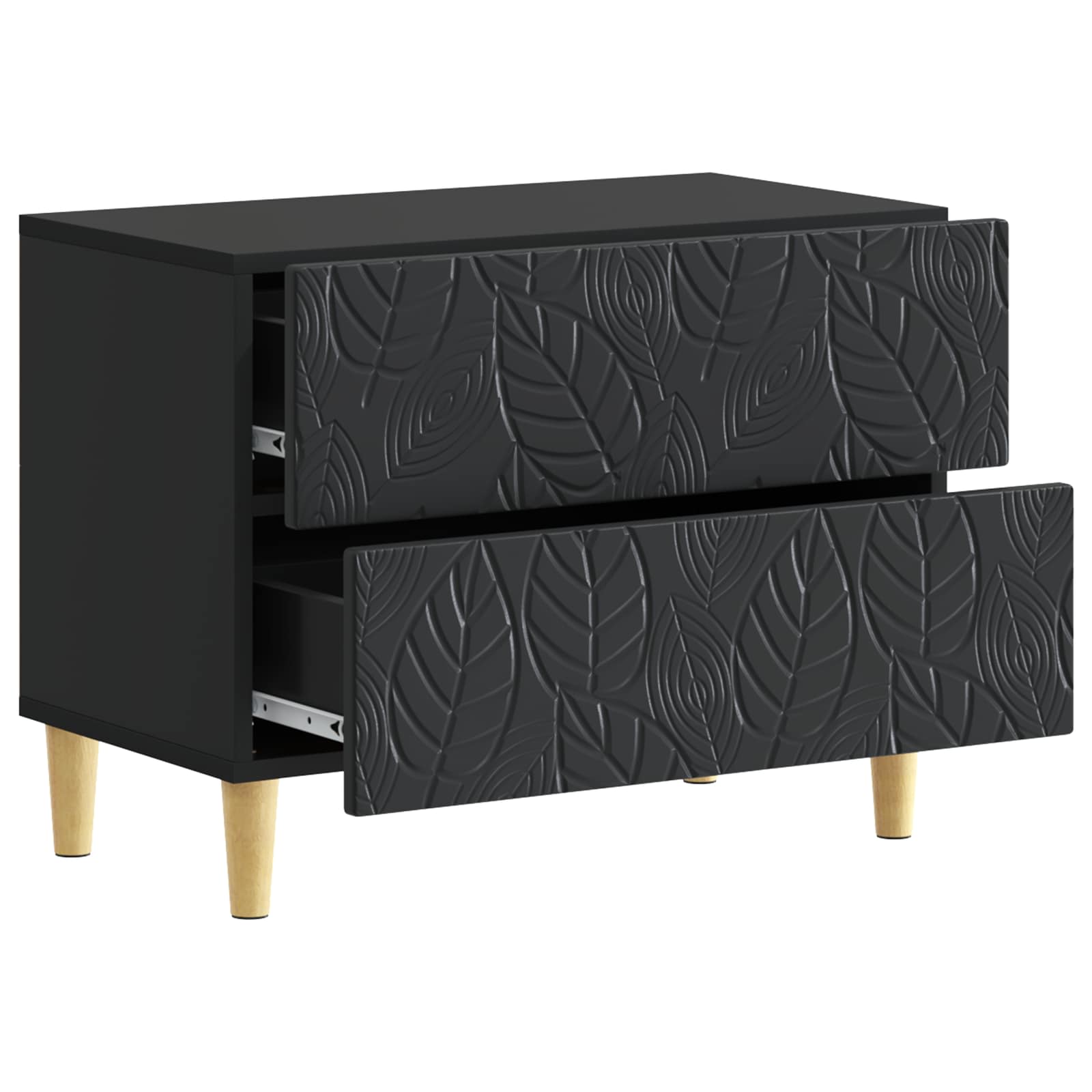 Mesa-de-cabeceira preto 62 x 34,5 x 48 cm derivados de madeira