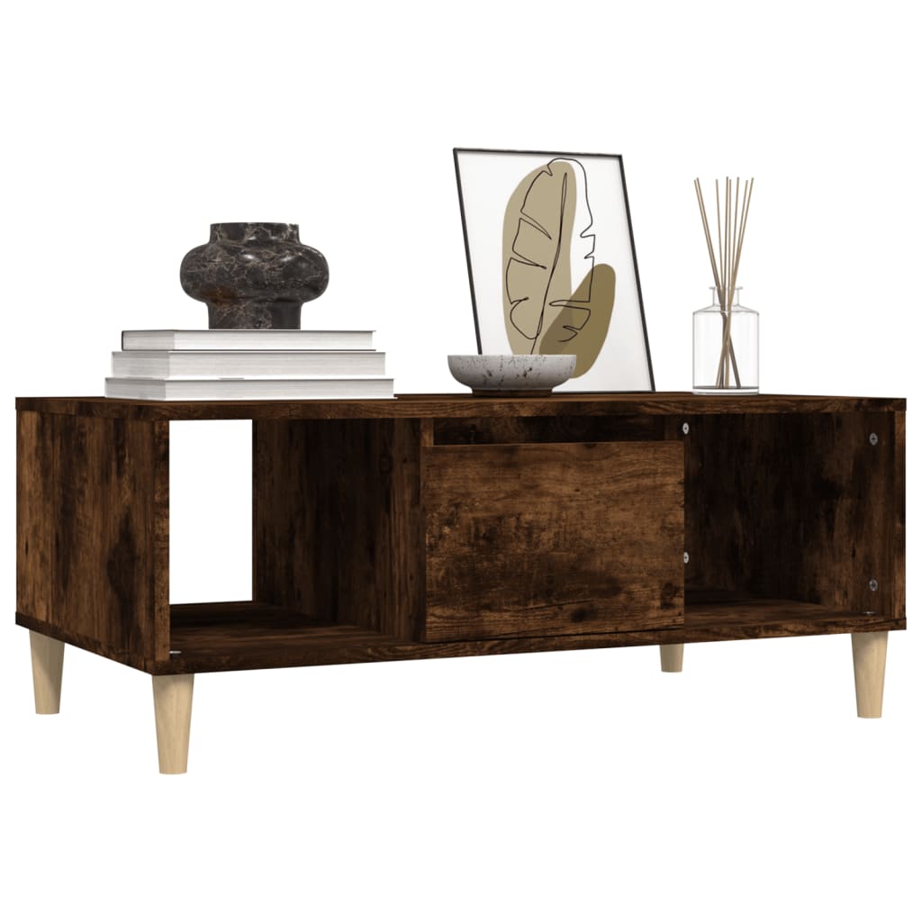 Mesa de centro 90x50x36,5 cm derivados madeira carvalho fumado