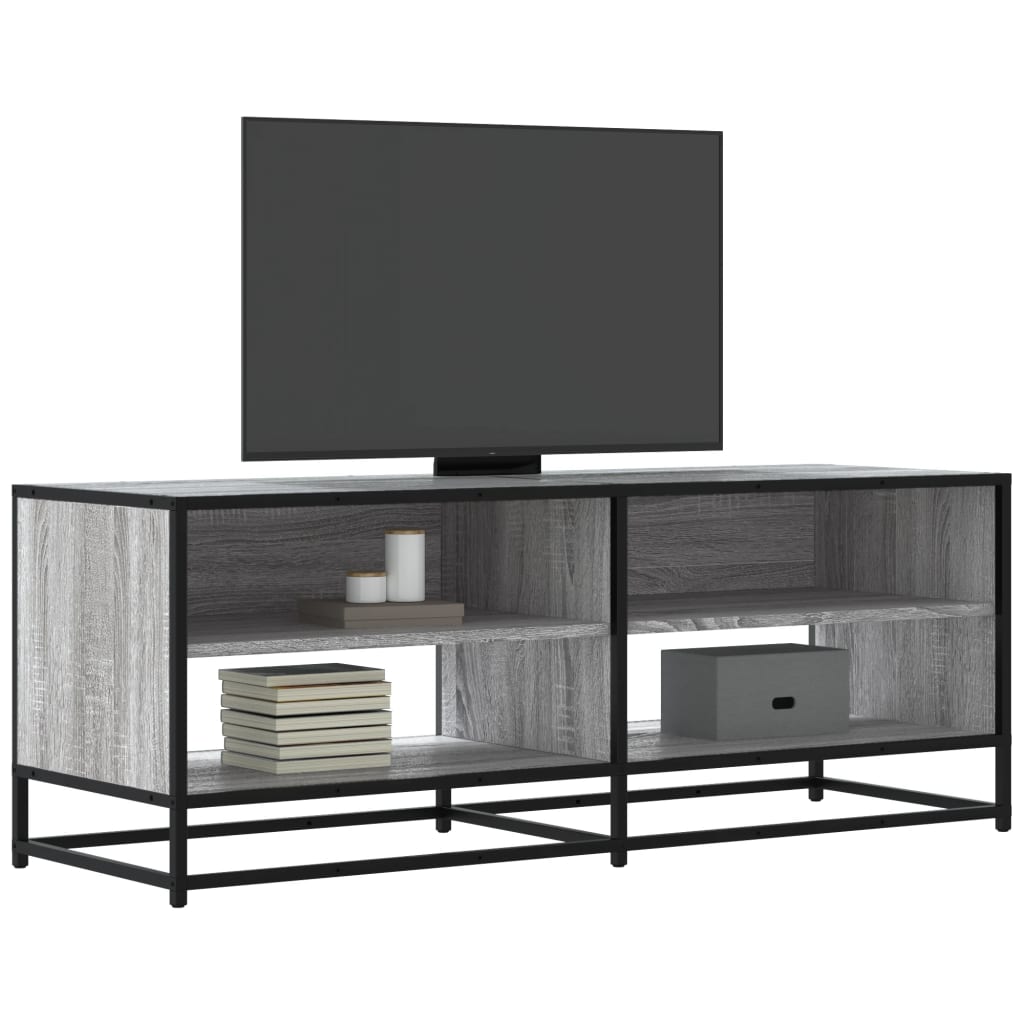 Móvel TV 120,5x40x46 cm derivados madeira/metal cinzento sonoma