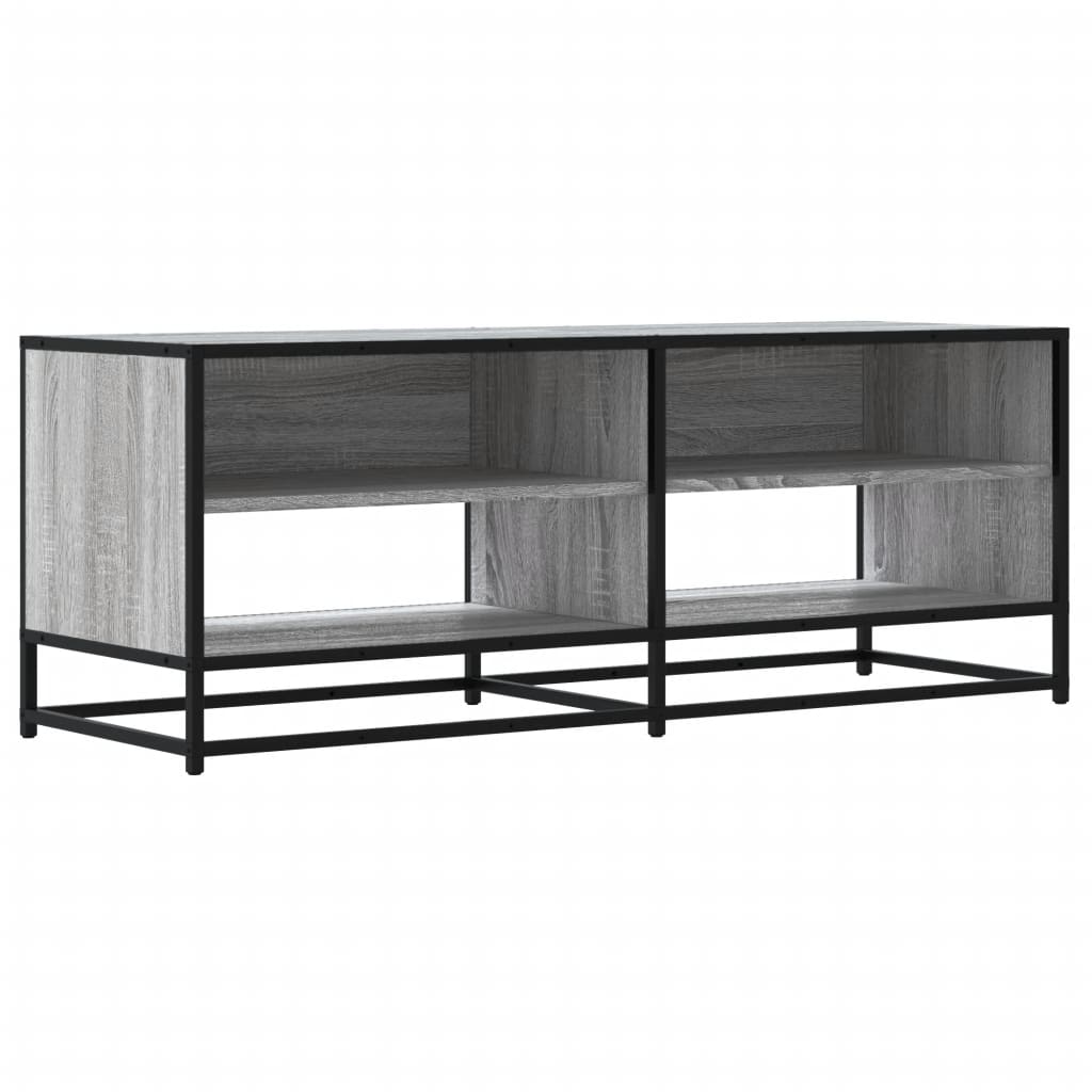 Móvel TV 120,5x40x46 cm derivados madeira/metal cinzento sonoma