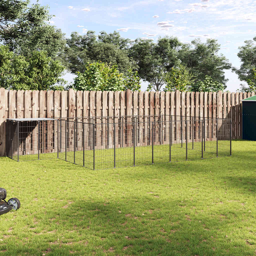 Canil 15,73 m² aço preto