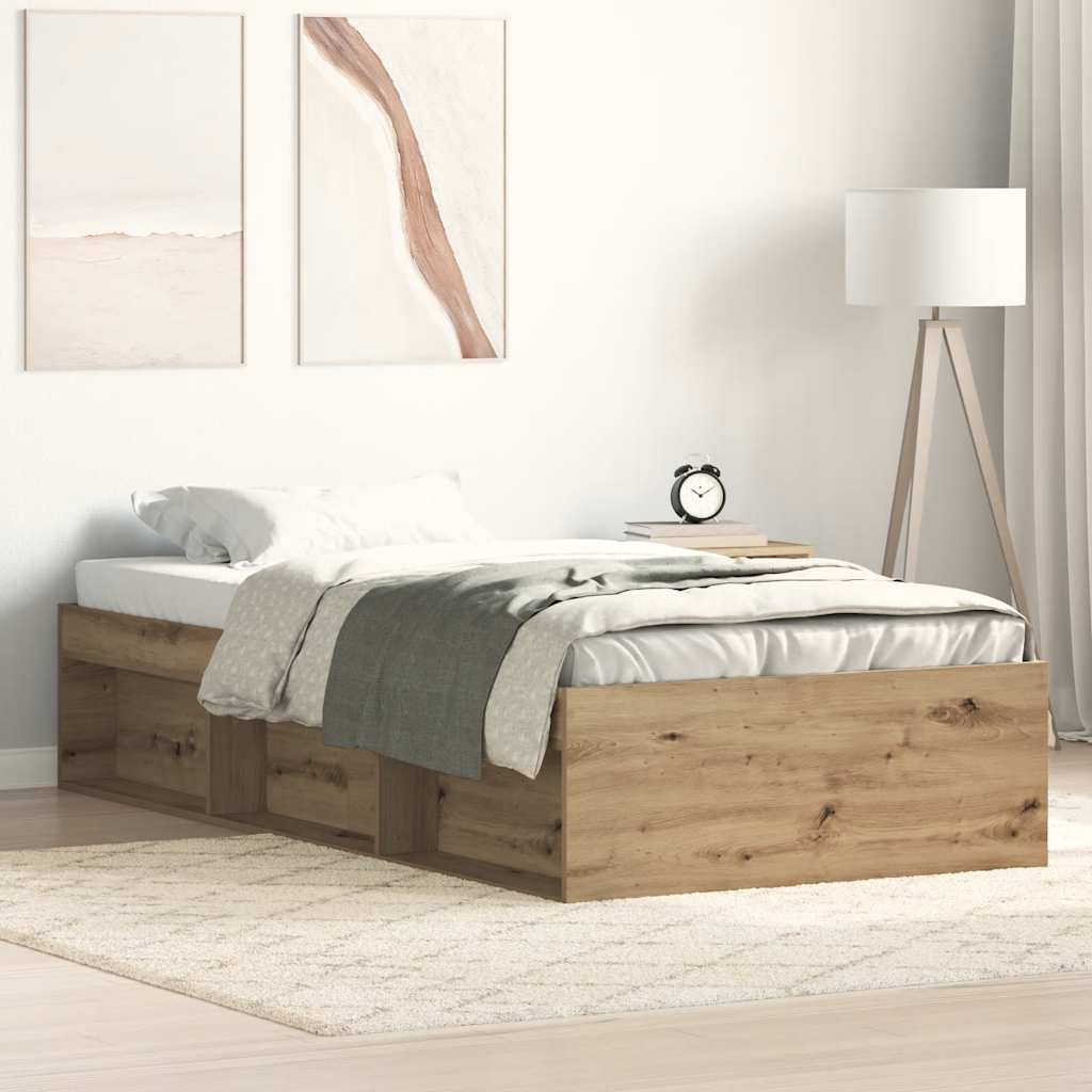 Estrutura de cama sem colchão 100x200cm derivados de madeira