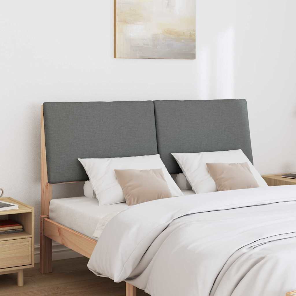 Cabeceira estofada cinza escuro 140 cm