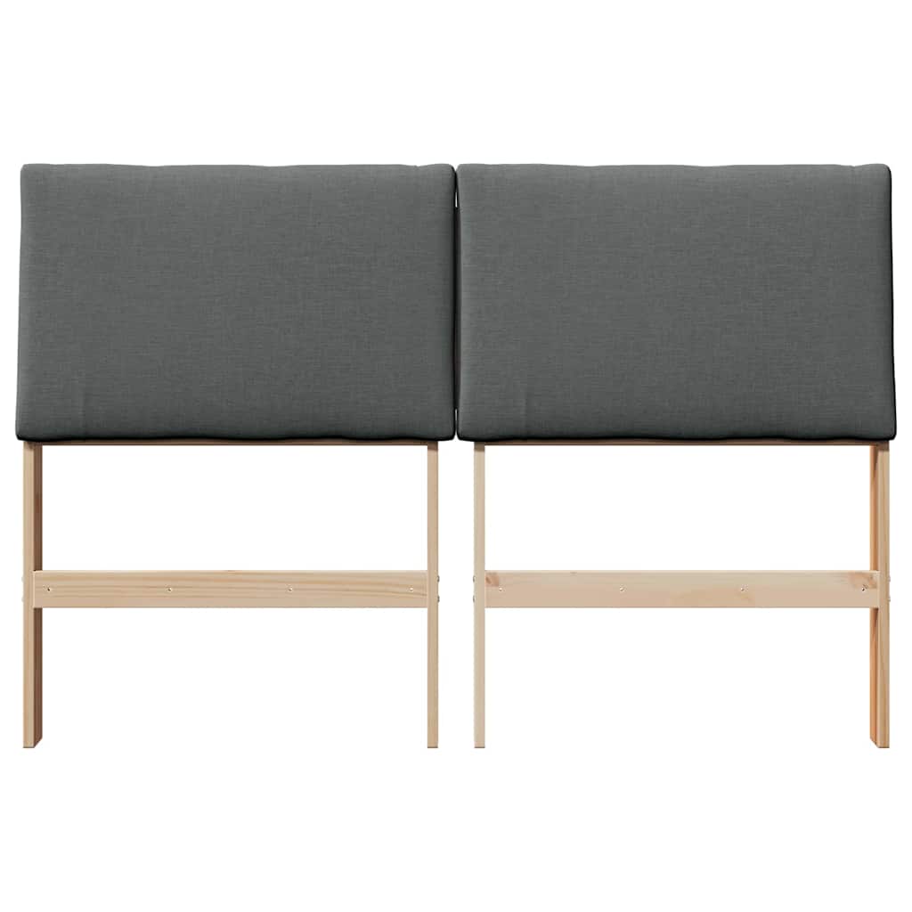 Cabeceira estofada cinza escuro 140 cm