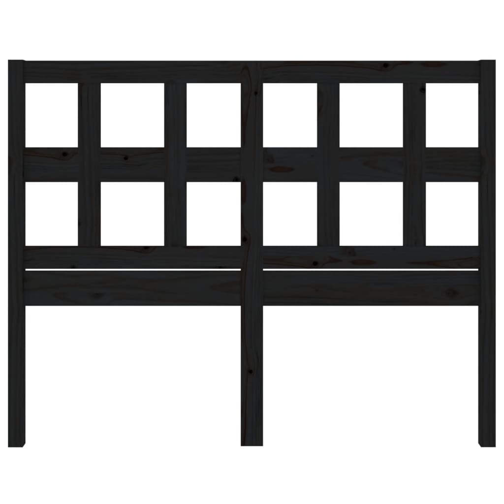Cabeceira de cama 205,5x4x100 cm pinho maciço preto