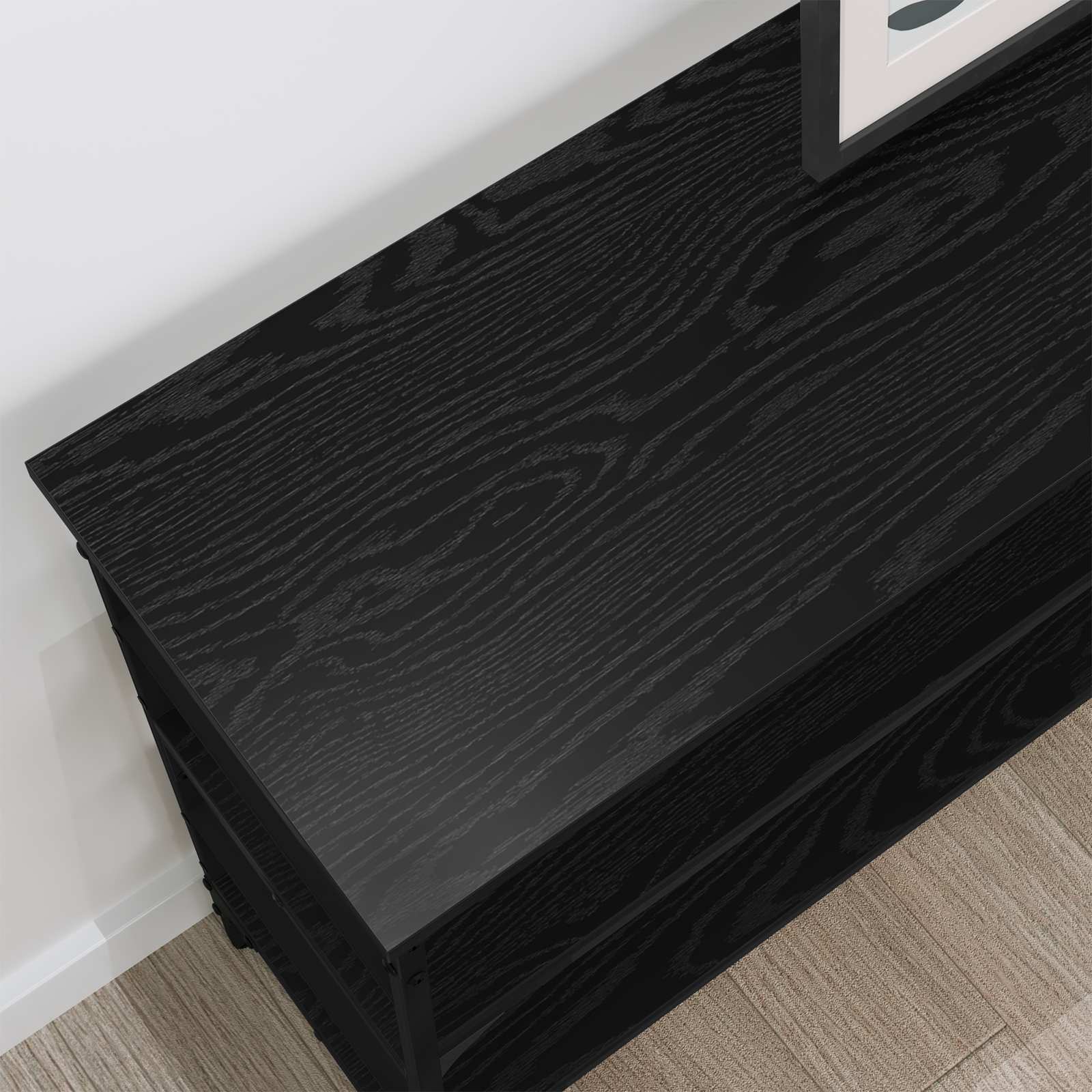 Aparador carvalho preto 100 x 32 x 75 cm derivados de madeira